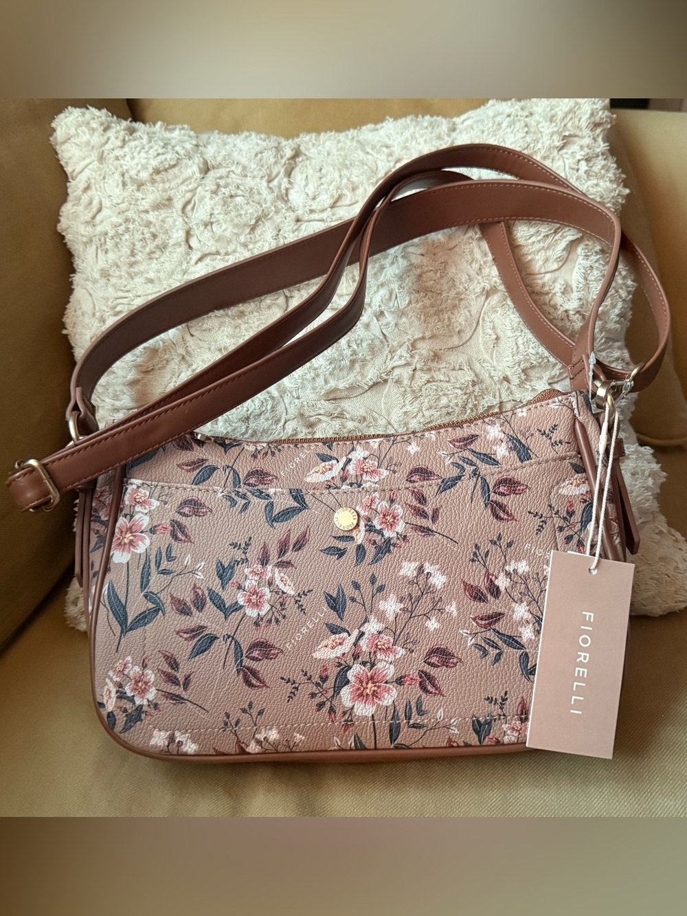 Fiorelli Women's Floral Crossbody Bag in Dusty Pink